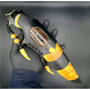 ШЕРШЕНЬ ІV ніж ручної роботи майстра Павла Гончаренка, к390™ в обкладках з нержавіючого дамаску, 64 HRC. Photo 2